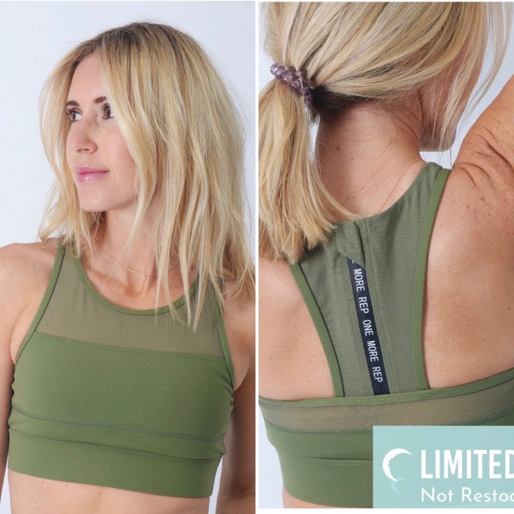 Zyia Active Olive Green All Star Bra Size Small